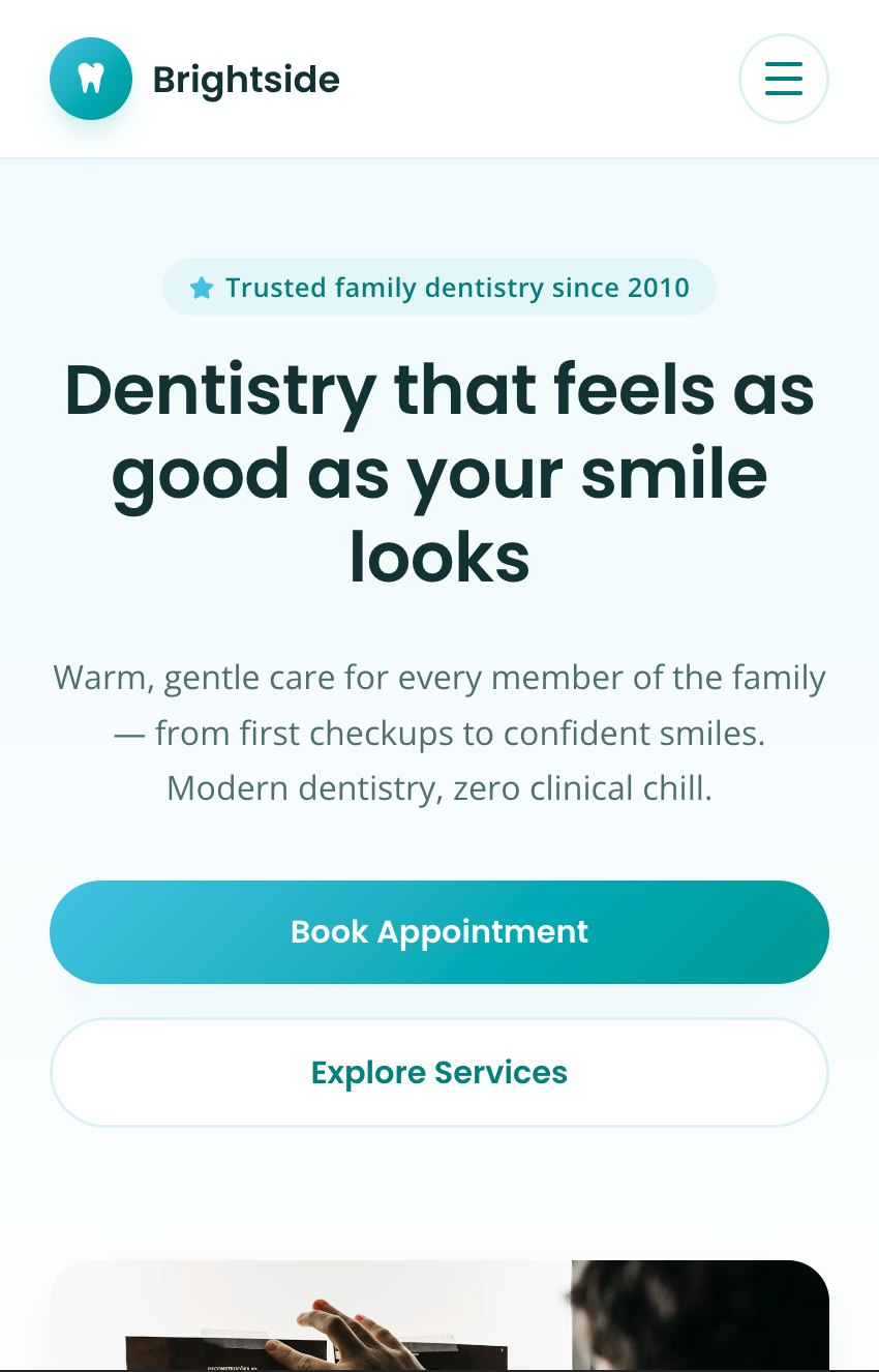 Brightside Family Dental mobile view