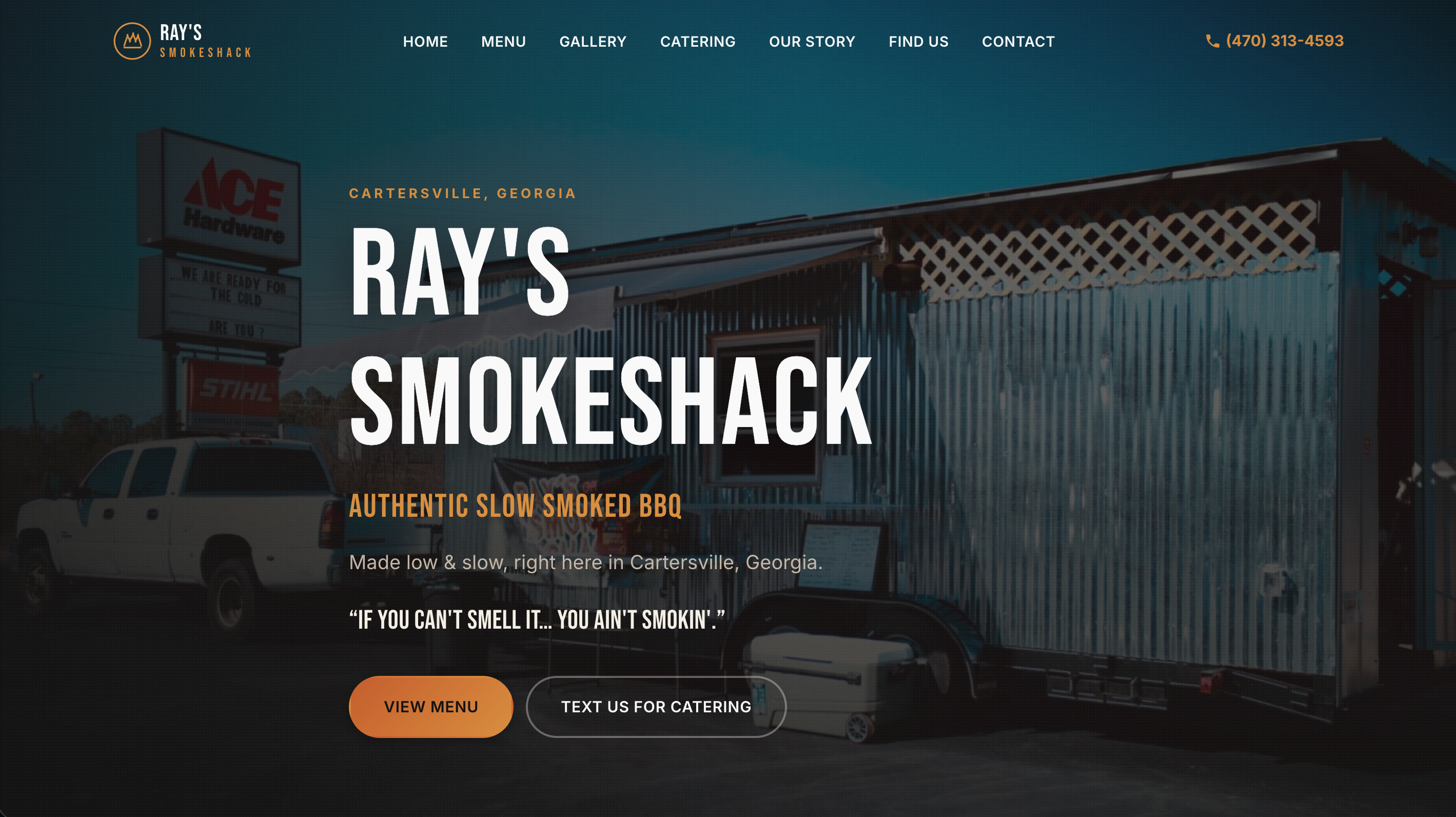 Rays SMoke Shack desktop view