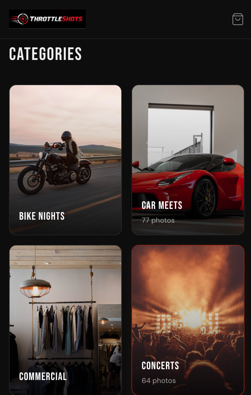 ThrottleShots Media mobile view